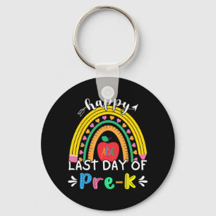 Last Day Of Pre-k Kindergarten Rainbow Teacher Stu Keychain