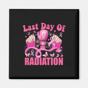 Last Day Of Radiation Boxing Gloves Breast Cancer Magnet