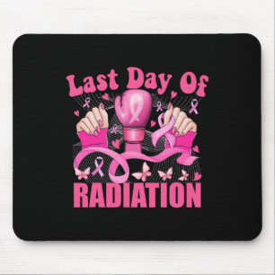 Last Day Of Radiation Boxing Gloves Breast Cancer Mouse Pad