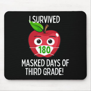 Last Day Of School 180 Masked Days Of Third Grade Mouse Pad