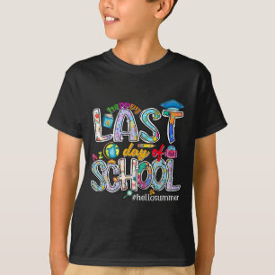 Last Day Of School 2024 Hello Summer Boys Girls Ki T-Shirt