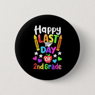 Last Day Of School 2nd Grade Cl Of 2024 Kids 2 Inch Round Button