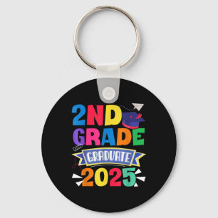 Last Day Of School 2nd Grade Graduate 2025 Second Keychain