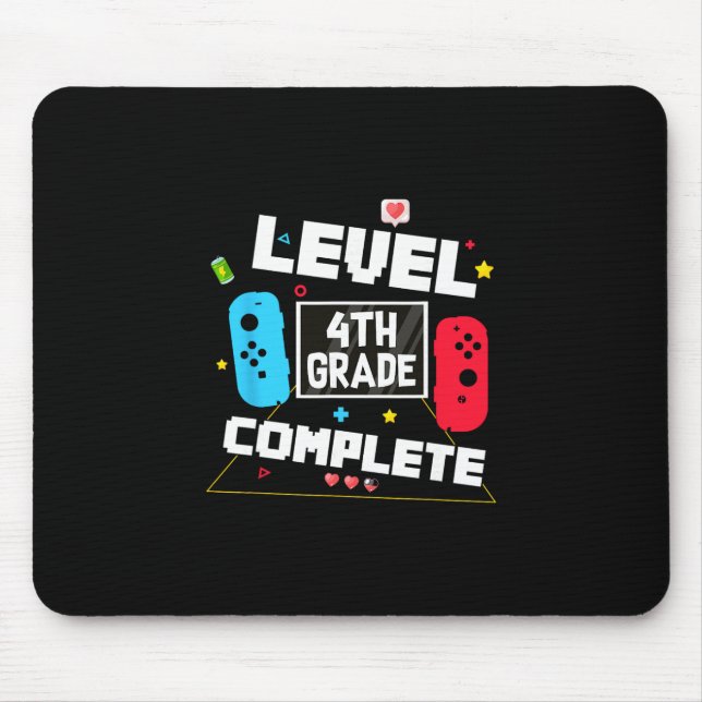 Last Day Of School 4th Grade Level Complete Video  Mouse Pad (Front)