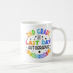 Last Day Of School Autograph 2nd Grade Graduation  Coffee Mug