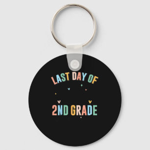 Last day of school autograph 2nd grade graduation keychain