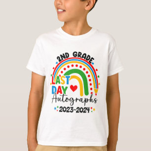 Last Day Of School Autograph 2nd Grade Graduation T-Shirt
