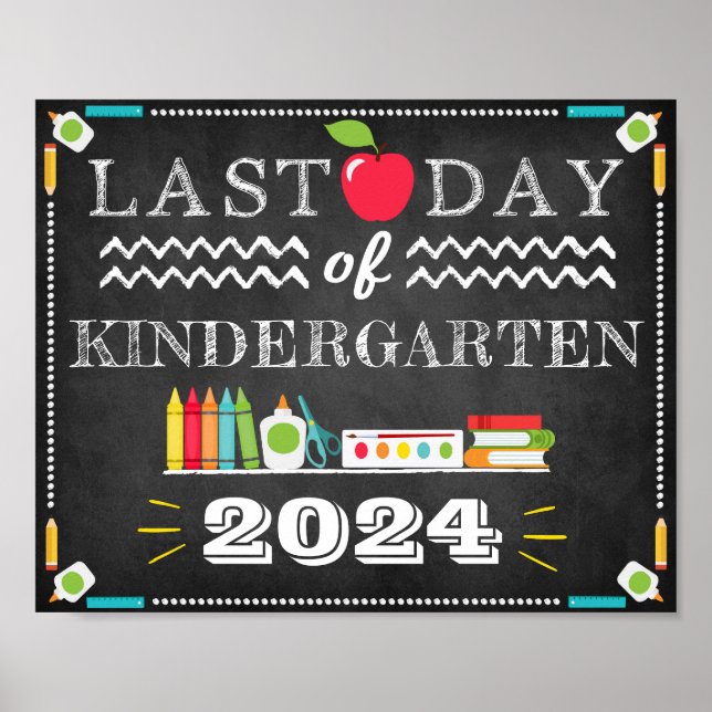 Last Day of School Editable Sign (Front)
