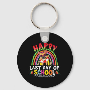 Last Day Of School French Bulldog Summer Graduatio Keychain