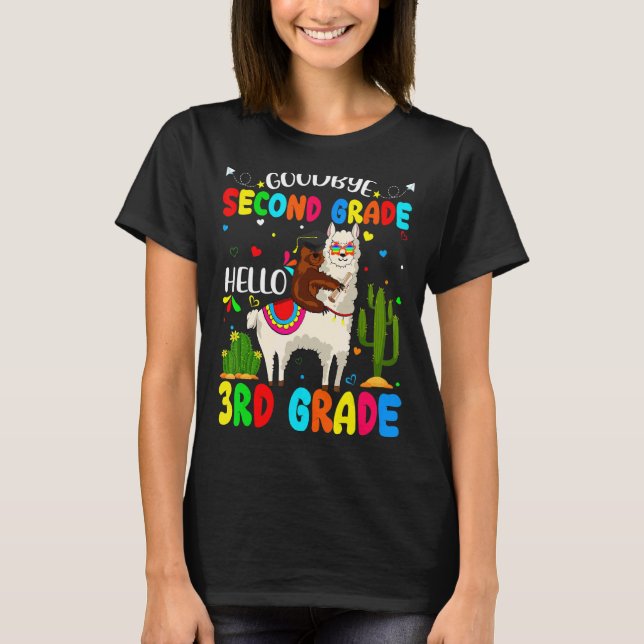 Last Day Of School Goodbye Second Grade Hello 3rd  T-Shirt (Front)