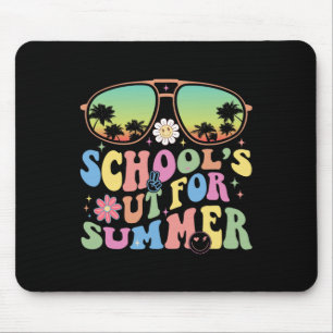 Last Day Of School Graduation Groovy Schools Out F Mouse Pad
