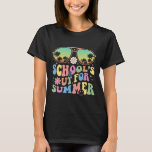 Last Day Of School Graduation Groovy Schools Out F T-Shirt
