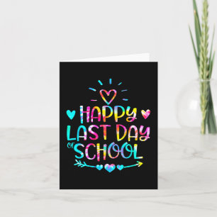 Last Day Of School Graduation Teacher Student Tie Card