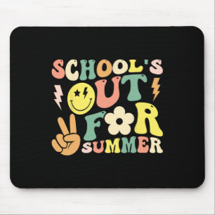 Last Day Of School Groovy Schools Out For Summer T Mouse Pad