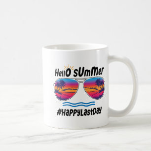 Last Day Of School Hello Summer Sungles Beach 2  Coffee Mug