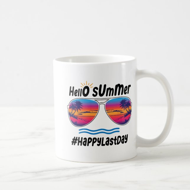 Last Day Of School Hello Summer Sungles Beach 2  Coffee Mug (Right)