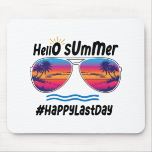 Last Day Of School Hello Summer Sungles Beach 2  Mouse Pad