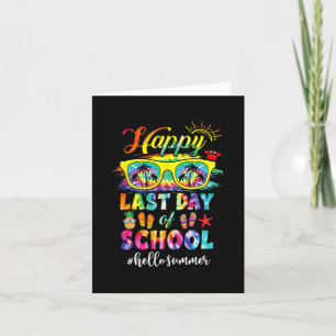 Last Day Of School Hello Summer Teacher Student  Card