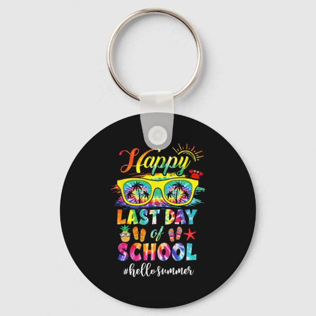 Last Day Of School Hello Summer Teacher Student  Keychain (Front)
