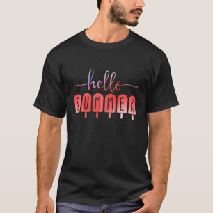 Last Day Of School Hello Summer Tie Dye Ice Cream T-Shirt
