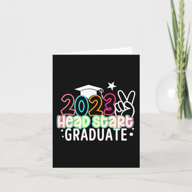 Last Day Of School Kids 2023 Headstart Graduate  Card (Front)