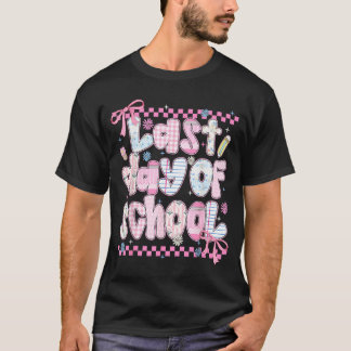 Last Day Of School Kids Girls Teachers Coquette T-Shirt