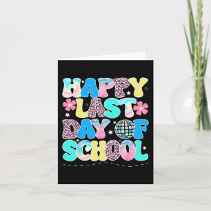 Last Day Of School Kids Teacher Student Graduation Card