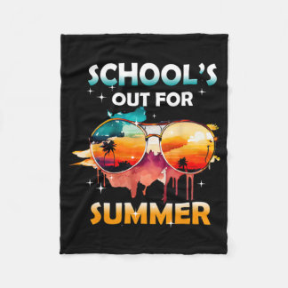 Last Day Of School Out For Summer Teacher Girls Bo Fleece Blanket