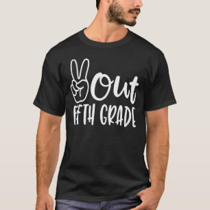 Last Day Of School Peace Out Fifth 5th Grade Teach T-Shirt