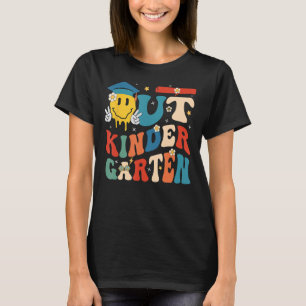 Last Day of School Peace Out Kindergarten Teacher T-Shirt