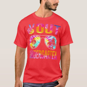 Last Day Of School Peace Out Kindergarten Teacher  T-Shirt