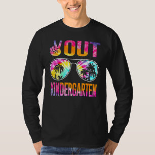 Last Day Of School Peace Out Kindergarten Teacher T-Shirt