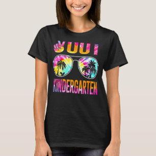 Last Day Of School Peace Out Kindergarten Teacher T-Shirt