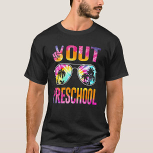 Last Day Of School Peace Out Preschool Teacher Kid T-Shirt