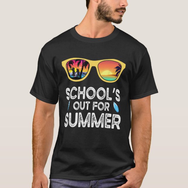 Last Day Of School Retro Last Schools Out For Summ T-Shirt (Front)