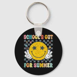 Last Day Of School Retro Schools Out For Summer Te Keychain