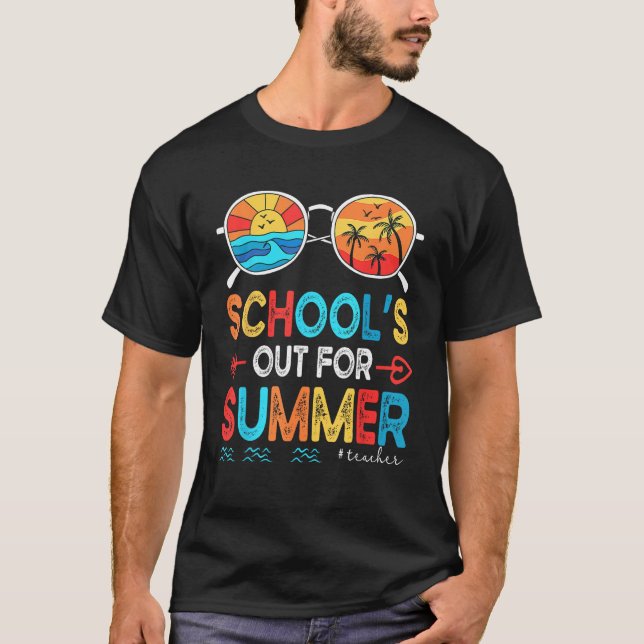 Last Day Of School Retro Schools Out For Summer Te T-Shirt (Front)