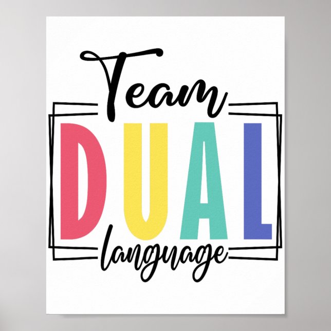 Last Day Of School Squad Team Dual Language Teache Poster (Front)
