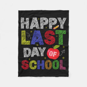 Last Day Of School Students And Teachers Fleece Blanket
