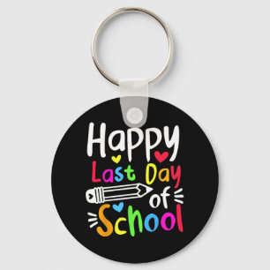 Last Day Of School Students Women Funny Summer Bea Keychain