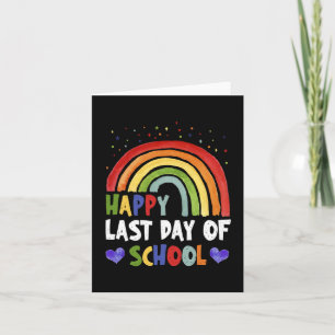 Last Day Of School Teacher Student Graduation Rain Card