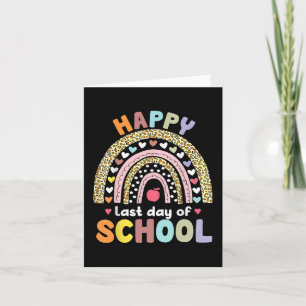 Last Day Of School Teacher Student Graduation Rain Card