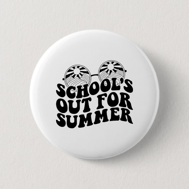 Last Day Of School Teacher Student Hello Summer Ki 2 Inch Round Button (Front)