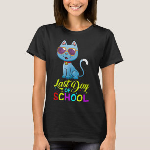 Last Day Of School Teachers Summer With Cat Sungla T-Shirt