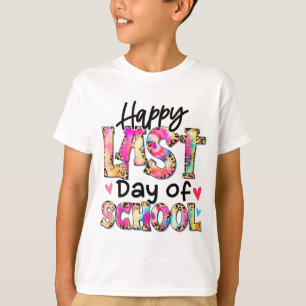 Last Day Of School Tie Dye Leopard Graduation Teac T-Shirt