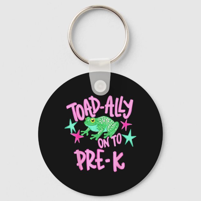 Last Day of School Toad Ally On to Kindergarten Keychain (Front)