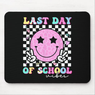 Last Day Of School Vibes Teacher Student Groovy Gr Mouse Pad