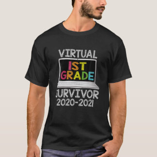 Last Day Of School Virtual 1St Grade Survivor 2020 T-Shirt