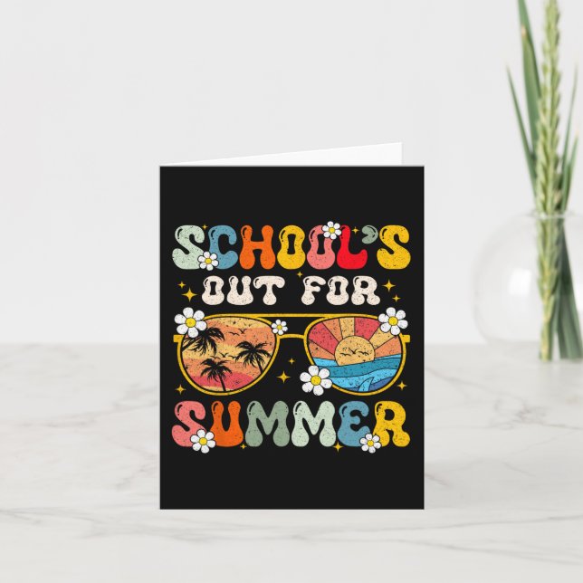 Last Day Of School's Out For Summer Teacher Boys G Card (Front)