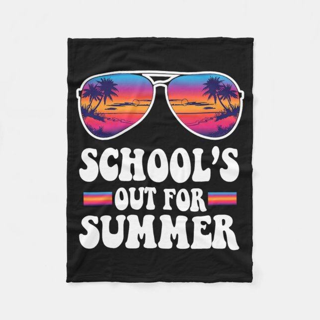 Last Day Of School's Out For Summer Teacher Boys G Fleece Blanket (Front)